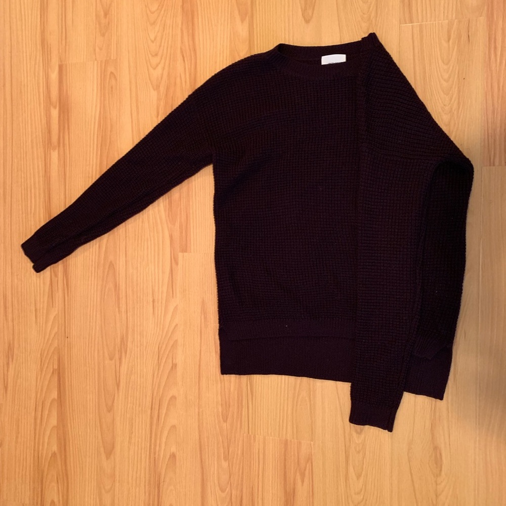 sold. Wilfred Free burgundy waffle sweater